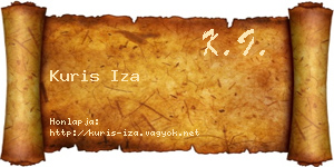 Kuris Iza névjegykártya